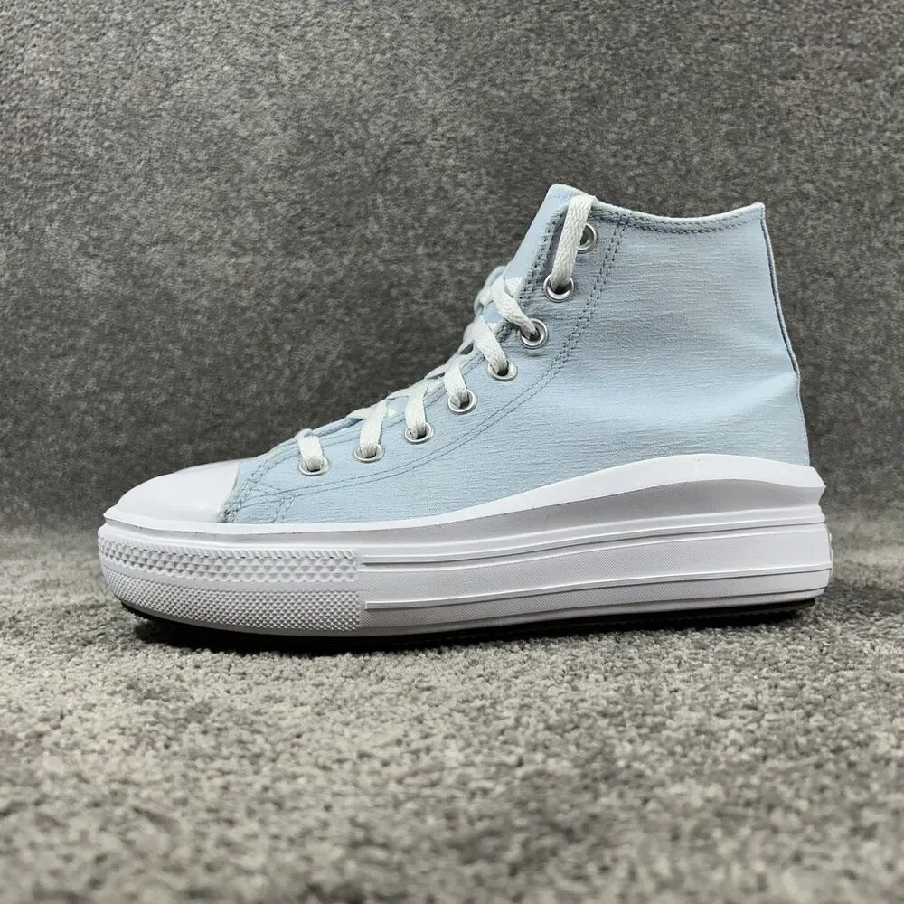 Converse Chuck Taylor All Star Move Hi A03015C Kid's Size 7 Blue Platform Shoes